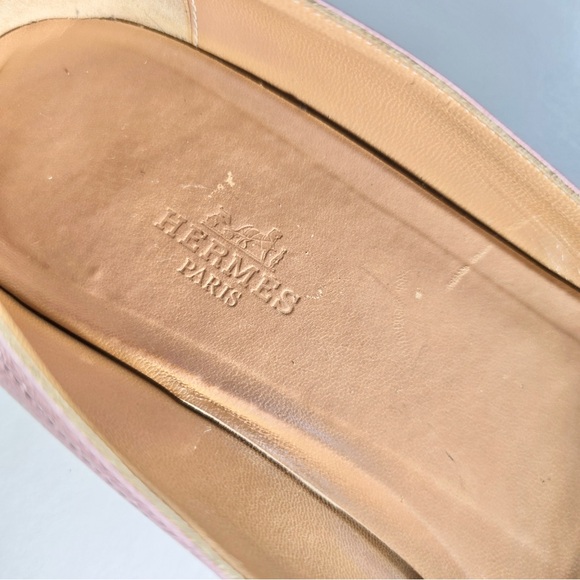 Hermès Tri-Color Pink, Green and Black Tassel Bow flats Sz 40 - Picture 11 of 13